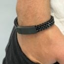 צמיד גורמט שחור אלגנטי לגבר